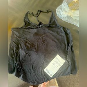 NWT- LuLuLemon Modal-Silk Yoga Tank Top- Black